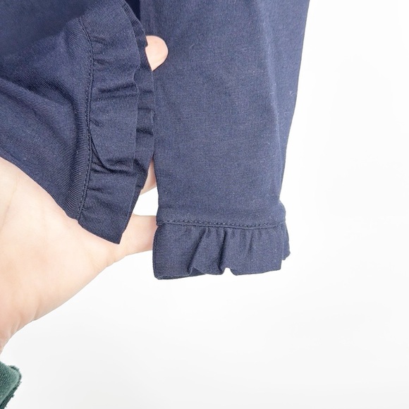 Boden Supersoft Frill Detail Top size 6 Navy Blue NWOT - Picture 6 of 15